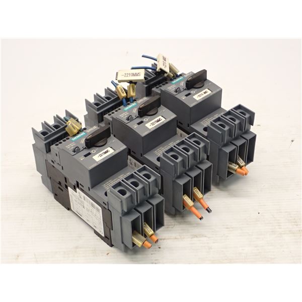 (3) Siemens # 3RV2811-1ED10 Circuit Breakers