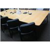 Image 3 : Conference Table 144"x60"x30"H & 10 Upholstered Arm Chairs (Contents not included)