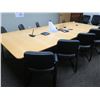 Image 4 : Conference Table 144"x60"x30"H & 10 Upholstered Arm Chairs (Contents not included)