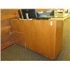 Image 4 : Curved Wooden Reception Desk 80"x76"x43"H w/ File Drawers & Dell Monitors