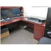 Image 4 : Wooden 'L' Shaped Desk w/ Hutch 72"x85"x67"H, File Drawers, Dell Monitors, Keyboard (Stand not inclu