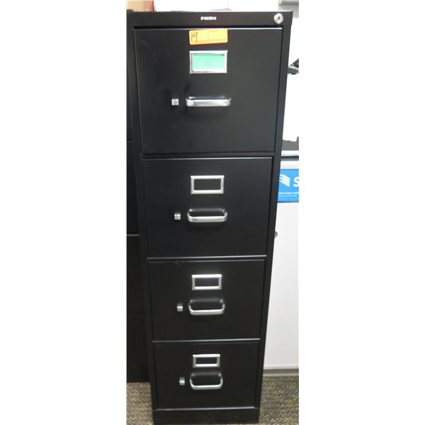 HON Black Metal 4 Drawer File Cabinet