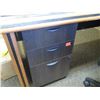 Image 3 : Wooden 'L' Shaped Desk 79"x35" w/ Rolling Chair & File Drawers (Contents not included)