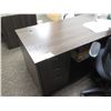Image 2 : Wooden 'L' Shaped Desk 66"x78"x30"H w/ Rolling Chair (Contents not included)