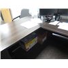 Image 3 : Wooden 'L' Shaped Desk 66"x78"x30"H w/ Rolling Chair (Contents not included)