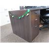 Image 2 : Wooden  Desk 66"x30"x29"H w/ Rolling Chair & File Drawers (Contents/Electronics not included)