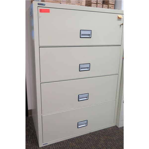 Phoenix Fireproof 4-Drawer Locking Metal File Cabinet (Very Heavy)