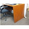 Image 2 : Wooden  Desk 66"x30"x28"H w/ Rolling Chair & File Drawers (Contents/Electronics not included)