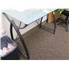 Image 2 : Black 3 Piece Table w/ Frosted Top 37"x24"x29"
