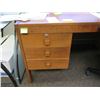 Image 2 : Wooden  Desk 75"x35"x29"H w/ Rolling Chair & File Drawers (Contents/Electronics not included)