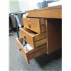 Image 5 : Wooden  Desk 75"x35"x29"H w/ Rolling Chair & File Drawers (Contents/Electronics not included)
