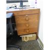 Image 6 : Wooden  Desk 75"x35"x29"H w/ Rolling Chair & File Drawers (Contents/Electronics not included)