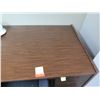 Image 2 : Wooden  Desk 66"x36"x30"H w/ Rolling Chair & File Drawers (Contents not included)