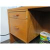 Image 4 : Wooden  Desk 61"x30"x28"H w/ File Drawers (Contents not included)