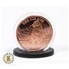 Image 3 : 1-OZ COPPER ROUND - ICE AGE -SHORT FACED BEAR
