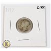 Image 1 : 1917 MERCURY DIME (90% SILVER)
