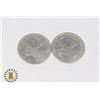Image 1 : TWO 1940 CANADIAN SILVER QUARTERS (80%SILVER)