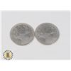Image 1 : TWO 1940 CANADIAN SILVER QUARTERS (80%SILVER)