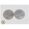 Image 1 : TWO 1940 CANADIAN SILVER QUARTERS (80%SILVER)