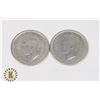 Image 2 : TWO 1940 CANADIAN SILVER QUARTERS (80%SILVER)