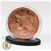 Image 3 : PURE .999 1-OZ FINE COPPER ROUND, PEACE DOLLAR