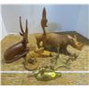 Image 1 : Wooden + Brass Decor - Animals