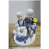 Image 1 : Porcelain Victorian Man + Woman Statuette