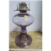 Image 1 : Purple Glass Coal Oil Lamp - Base Only