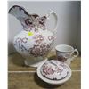 Image 1 : Large Decorative Pitcher w/ Mug + Soap Dish