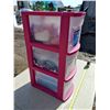 Image 3 : Pink Organizer W/ Contents, Weights, Balloons Etc.