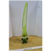Image 1 : Large Glass Art Vase Green - 24" Tall