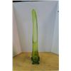 Image 2 : Large Glass Art Vase Green - 24" Tall