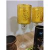 Image 2 : Lot of Candle Holders, Large Yellow Glass, and More!