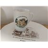 Image 2 : Misc. Collectibles Lot, Town of Biggar Church Plates and Mugs, Misc. Plates, Candles