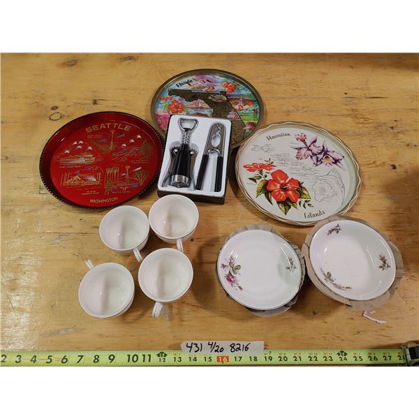 Lot of Misc. Plates, Bowls and Cups