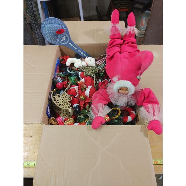 Box of Christmas Decorations