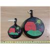 Image 2 : 2 Painted Cast Iron Frying Pans