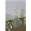 Image 6 : Cut Glass Wine Decanter & 8 Glasses