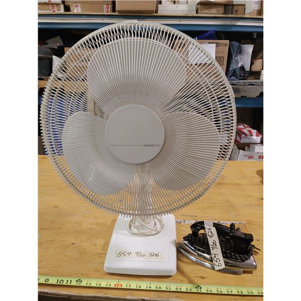 Desk Fan and Antique Electric Iron