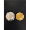 Image 1 : GOLD AND SILVER PLATED BITCOIN LOT