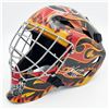Image 1 : JACOB MARKSTROM SIGNED CLAGARY FLAMES FULL SIZE GOALIE MASK (FROZEN POND COA)