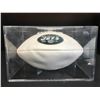 Image 2 : JOE NAMATH SIGNED NY JETS FOOTBALL IN DISPLAY CASE (GLOBAL COA)