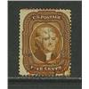 Image 1 : U.S.Scott 29 Fine Used 1859 Type I Jefferson