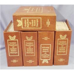 (5)Binders of 22kt. Gold Replica First Day Covers