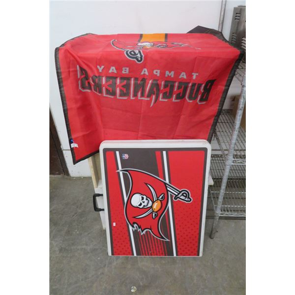 Bucs 4' Banquet Table & Flag