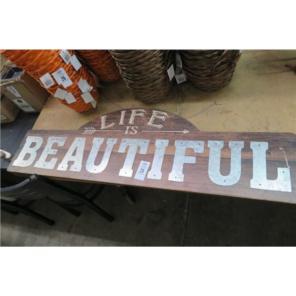 Life is Beautiful Wall Sign