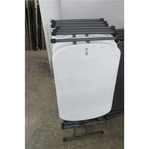 7-White Plastic 2' Folding Table - 7 X $