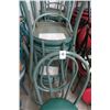 Image 2 : 9-Green Padded Parlor Chairs - 9 X $
