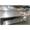 Image 1 : S/S 16' Corner Angle Table w/Backsplash & Order Shelf