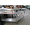 Image 4 : S/S 16' Corner Angle Table w/Backsplash & Order Shelf